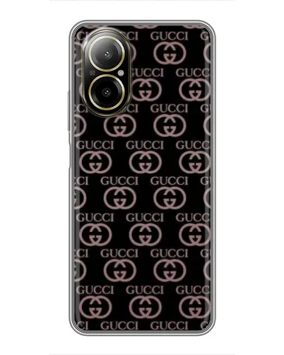 Чехол для Realme C67 с картинкой «Классическая монограмма Gucci»
