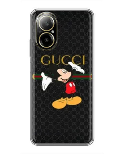 Чехол для Realme C67 с картинкой «Микки Маус Gucci»