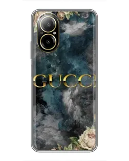 Чохол для Realme C67 з картинкою «Абстрактні квіти Gucci»