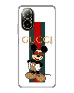 Чохол для Realme C67 з картинкою «Міккі Маус Gucci — смуги»