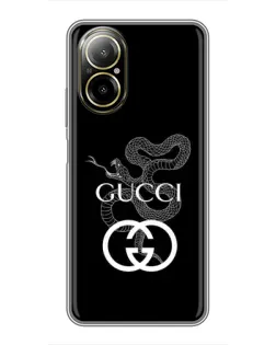 Чохол для Realme C67 з картинкою «Gucci — срібна змія»
