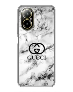 Чохол для Realme C67 з картинкою «Gucci — мармуровий шик»