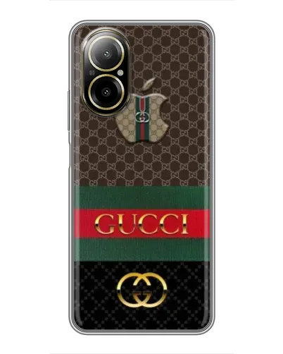 Чехол для Realme C67 с картинкой «Gucci — брендированный десерт»