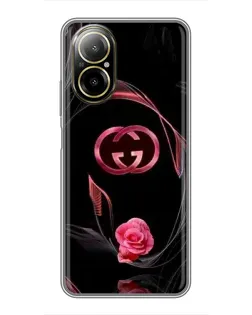 Чохол для Realme C67 з картинкою «Gucci — неонова троянда»