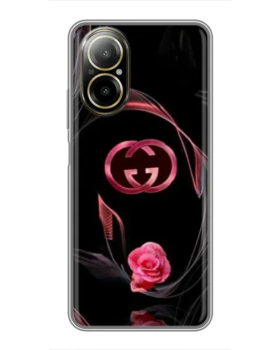 Чехол для Realme C67 с картинкой «Gucci — неоновая роза»