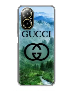 Чохол для Realme C67 з картинкою «Gucci — гірський пейзаж»