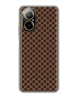 Чохол для Realme C67 з картинкою «Gucci — шоколадна сітка»