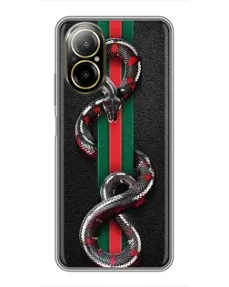 Чохол для Realme C67 з картинкою «Gucci — змія на смузі»