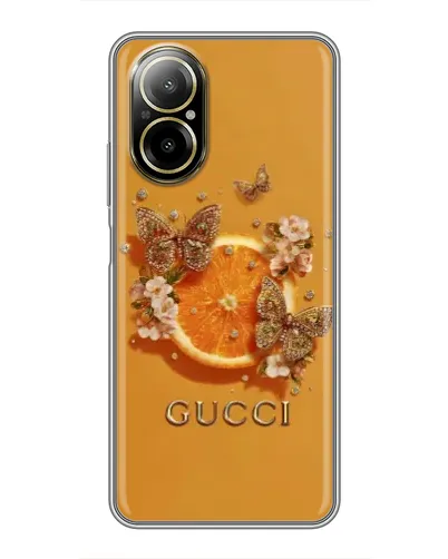 Чехол для Realme C67 с картинкой «Gucci — золотые бабочки» Чехол для Realme C67 с картинкой «Gucci — золотые бабочки»