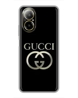 Чохол для Realme C67 з картинкою «Gucci — золото на чорному»