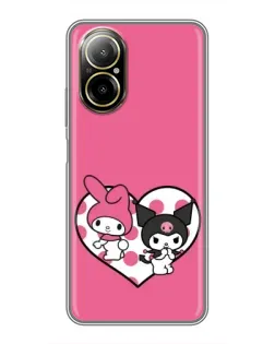 Чохол для Realme C67 з картинкою «Kuromi та My Melody»
