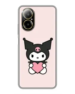 Чохол для Realme C67 з картинкою «Kuromi та серце»