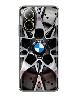 Чехол для Realme C67 с картинкой «BMW — деталь диска»