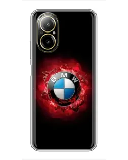 Чехол для Realme C67 с картинкой «Логотип BMW — вспышка»