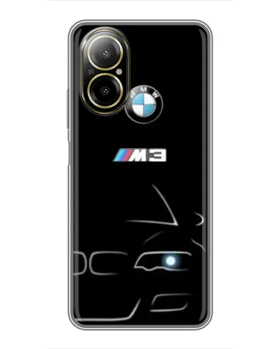 Чехол для Realme C67 с картинкой «Минималистичный принт BMW M3»
