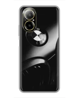 Чехол для Realme C67 с картинкой «Эмблема BMW — макро»