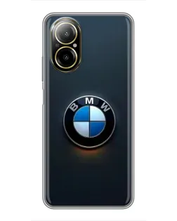 Чехол для Realme C67 с картинкой «Логотип BMW — минимализм»