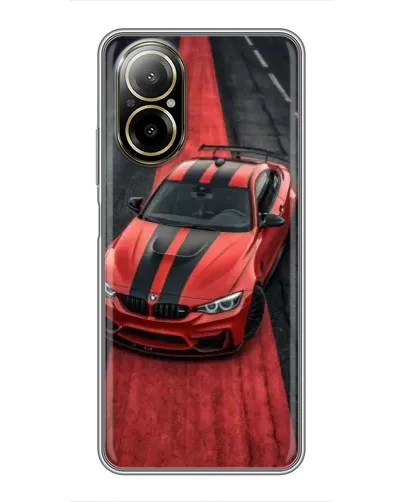 Чехол для Realme C67 с картинкой «BMW на красной дорожке»