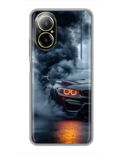 Чехол для Realme C67 с картинкой «BMW M-Power — абстракция»