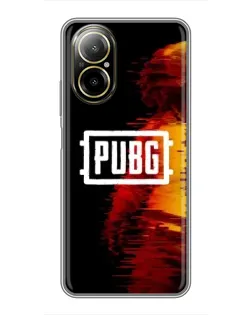 Чехол для Realme C67 с картинкой «Яркий логотип PUBG»