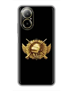 Чехол для Realme C67 с картинкой «PUBG — оранжевый градиент»