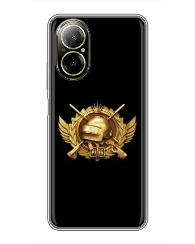 Чехол для Realme C67 с картинкой «PUBG — оранжевый градиент»