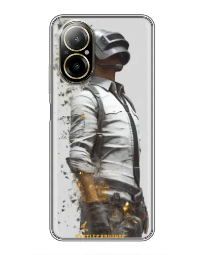 Чехол для Realme C67 с картинкой «PUBG — боец в пыли»