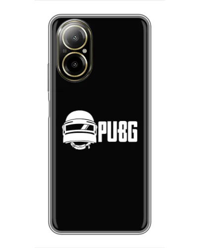 Чехол для Realme C67 с картинкой «PUBG — классический лого»