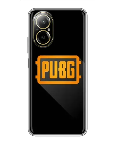 Чехол для Realme C67 с картинкой «PUBG — рамка лого»