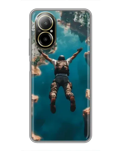 Чехол для Realme C67 с картинкой «PUBG — свободное падение»