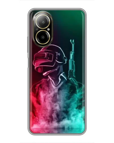 Чехол для Realme C67 с картинкой «PUBG — огненный воин»
