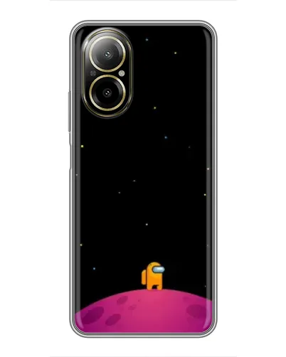 Чехол для Realme C67 с картинкой «Одинокий герой на планете»