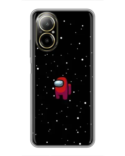 Чехол для Realme C67 с картинкой «Красный Among Us»