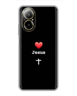 Чехол для Realme C67 с картинкой «Сердце - Jesus» Чехол для Realme C67 с картинкой «Сердце - Jesus»