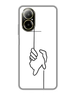Чехол для Realme C67 с картинкой «Рука держит» Чехол для Realme C67 с картинкой «Рука держит»