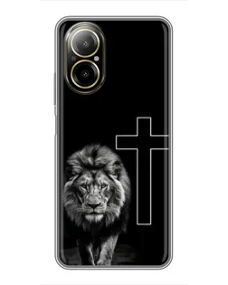 Чехол для Realme C67 с картинкой «Лев и Крест» Чехол для Realme C67 с картинкой «Лев и Крест»