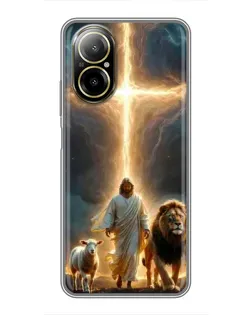 Чехол для Realme C67 с картинкой «Лев Иуды и Свет» Чехол для Realme C67 с картинкой «Лев Иуды и Свет»