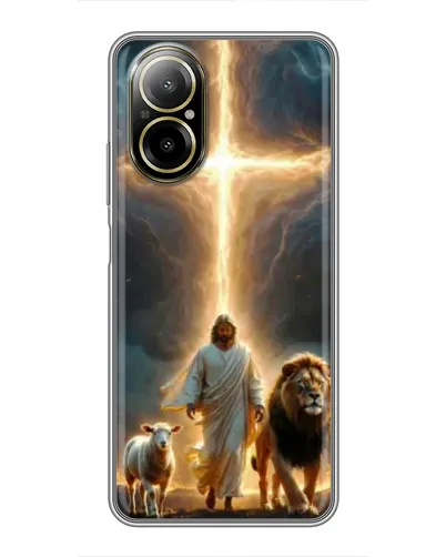 Чехол для Realme C67 с картинкой «Лев Иуды и Свет»