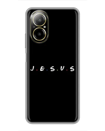 Чехол для Realme C67 с картинкой «Точки веры J.E.S.U.S.»