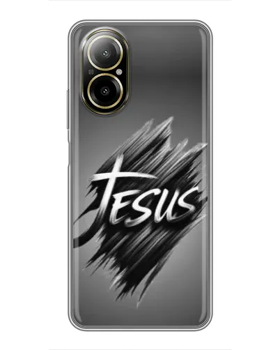 Чехол для Realme C67 с картинкой «Надпись Jesus Graffiti»