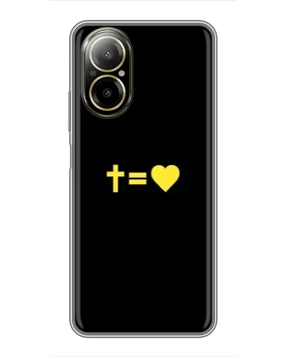Чехол для Realme C67 с картинкой «Сердце и Крест»