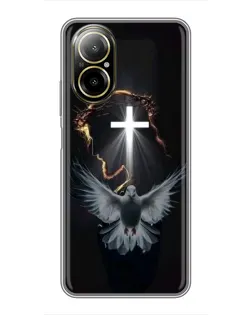 Чехол для Realme C67 с картинкой «Голубь и Свет»