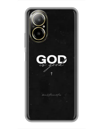 Чехол для Realme C67 с картинкой «GOD — Бог над всем»