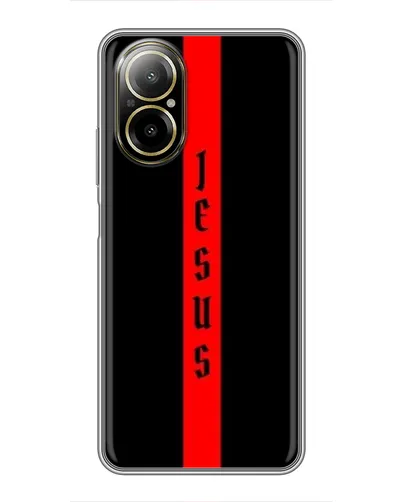 Чехол для Realme C67 с картинкой «Красная линия веры»