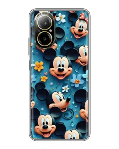 Чехол для Realme C67 с картинкой «Паттерн Микки и Минни»