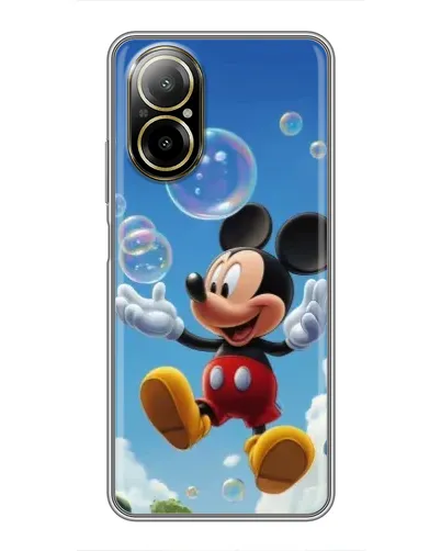 Чехол для Realme C67 с картинкой «Mickey и мыльные пузыри»