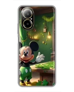 Чехол для Realme C67 с картинкой «Микки в мастерской»
