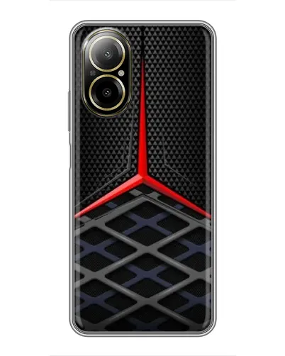 Чехол для Realme C67 с картинкой «Mercedes Carbon Grid»