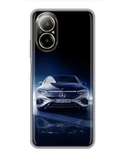 Чехол для Realme C67 с картинкой «Ночной Mercedes EQ»