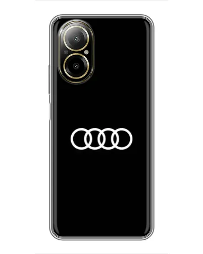 Чехол для Realme C67 с картинкой «Audi White Logo»